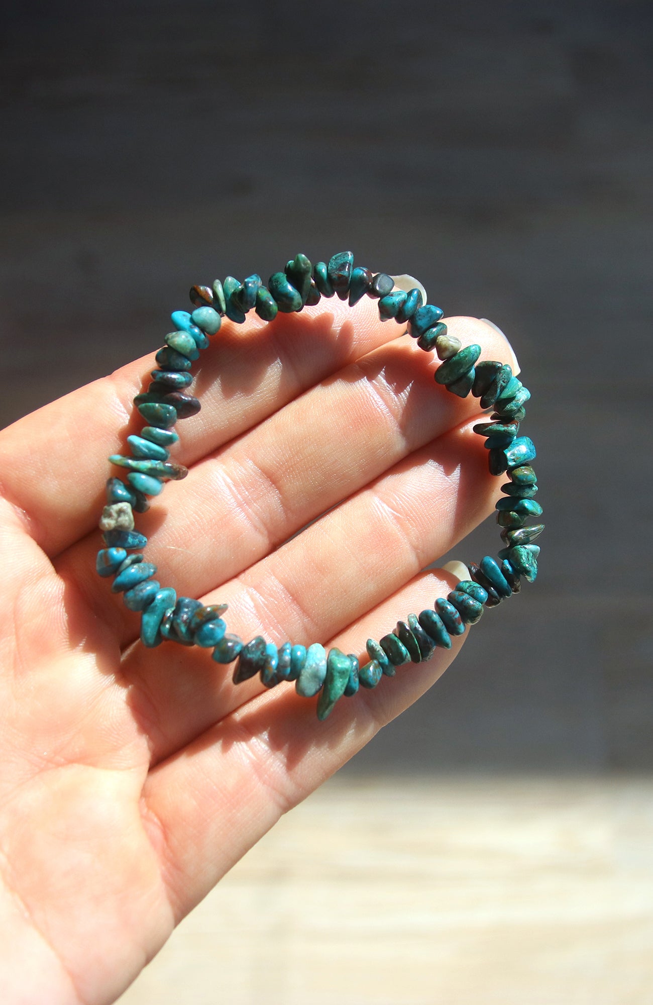 Chrysocolla Chip Bracelet AAA